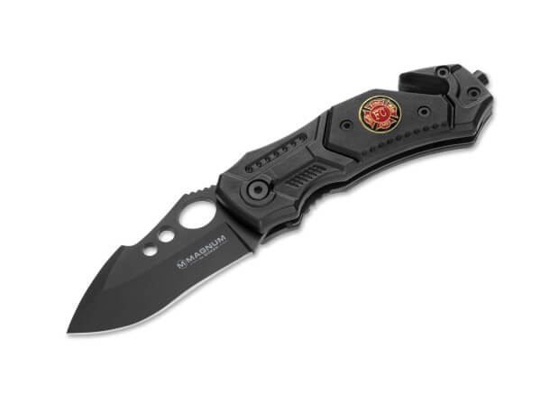 Pocket Knife, Black, Thumb Hole, Linerlock, 440A, Aluminum