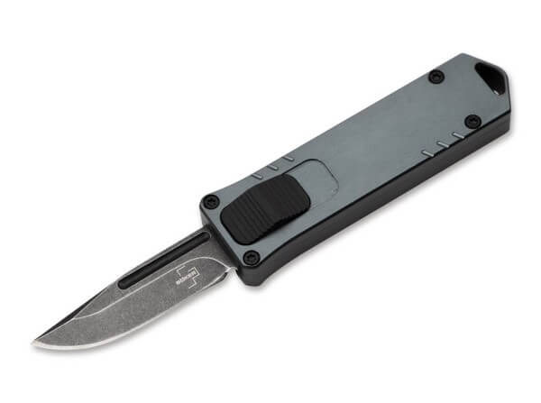 Pocket Knife, Grey, OTF, D2, Aluminum