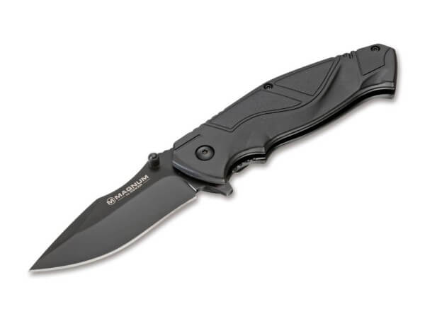 Pocket Knife, Black, Flipper, Linerlock, 440C, Synthetic