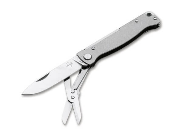 Pocket Knife, Grey, Nail Nick, Slipjoint, 12C27, Stainless Steel