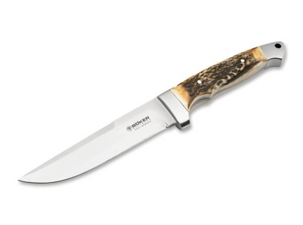 Fixed Blade Knives, Brown, 440C, Stag
