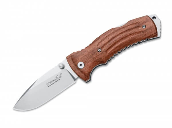 Pocket Knife, Brown, Thumb Stud, Backlock, 440C, Pakka Wood