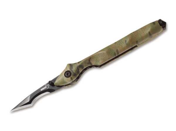 Pocket Knife, Green, Thumb Stud, Linerlock, 440C, Aluminum
