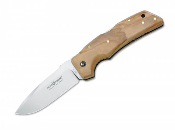 Pocket Knife, Brown, No, Backlock, N690