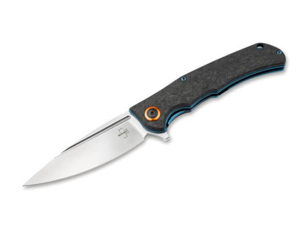 Pocket Knife, Black, Flipper, Linerlock, D2, Carbon Fibre