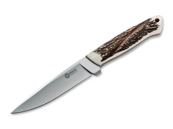 Fixed Blade Knives, Brown, N695, Stag