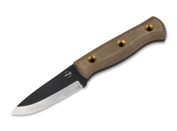 Fixed Blade Knives, Brown, Fixed, 1095, Micarta