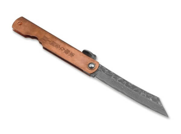 Pocket Knife, Bronze, Friction, Friction Folder, Damascus, Copper