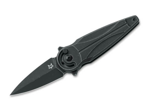Pocket Knife, Black, Flipper, Slide Lock, N690, Aluminum
