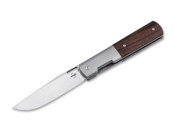 Silver, Flipper, Framelock, M390, Cocobolo Wood