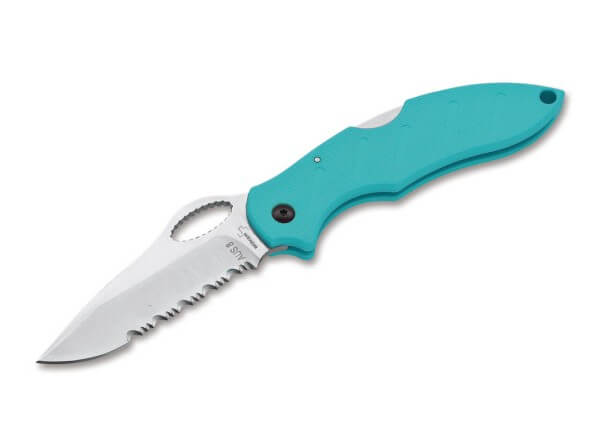 Pocket Knife, Blue, Thumb Hole, Backlock, AUS-8, G10