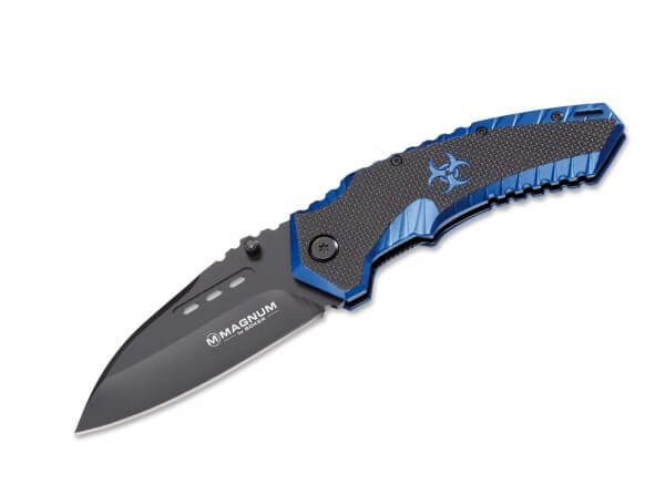 Pocket Knife, Blue, Thumb Stud, Linerlock, 440