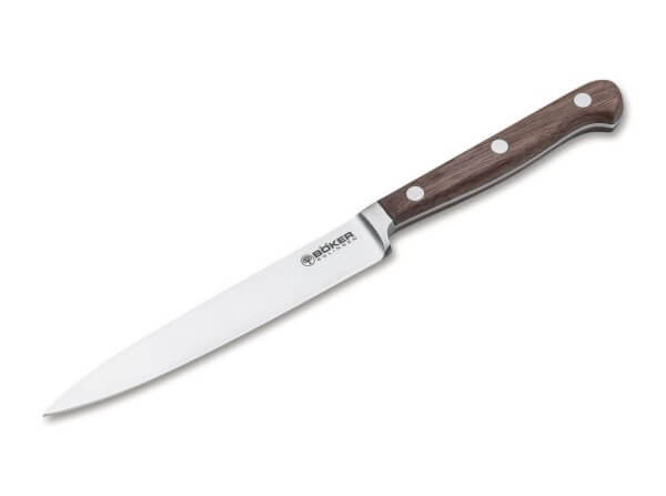 Kitchen Knife, Brown, X50CrMoV15, Walnut Wood