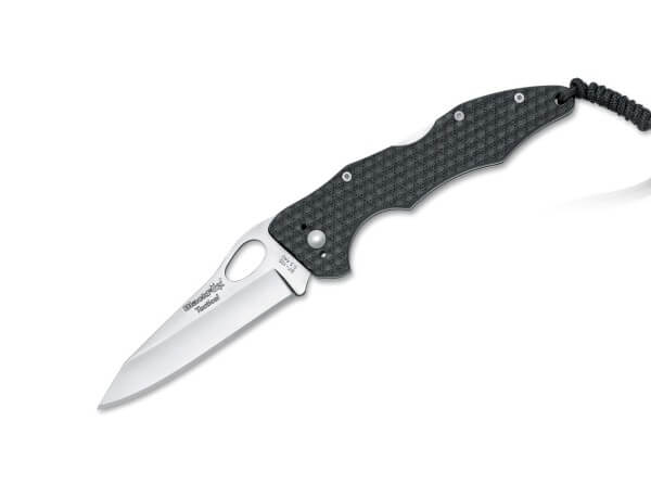 Pocket Knife, Black, Thumb Hole, 440B, G10