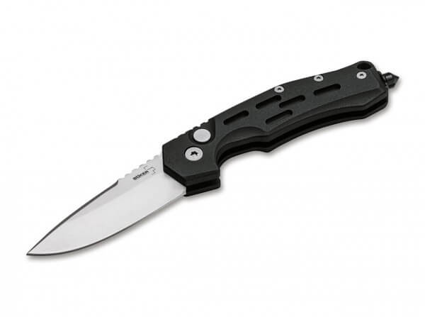 Pocket Knives, Black, Push Button, AUS-8, Aluminum
