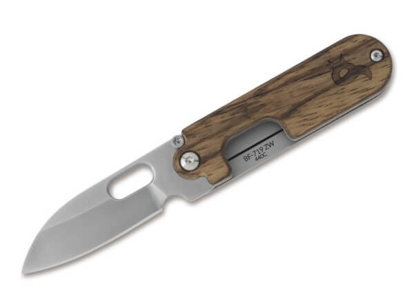 Pocket Knives, Brown, Thumb Hole, Slipjoint, 440C, Olive Wood