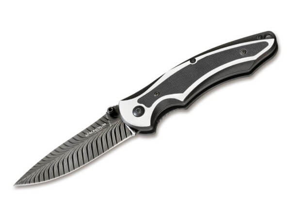 Pocket Knife, Black, Thumb Stud, Linerlock, 440A, Aluminum