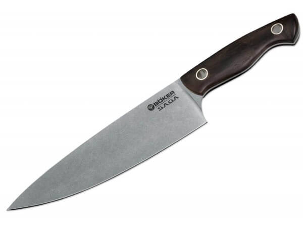 Kitchen Knife, Black, 440C, Grenadill Wood