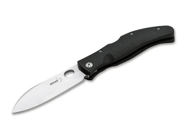 Pocket Knife, Black, Thumb Hole, Backlock, 440C, G10