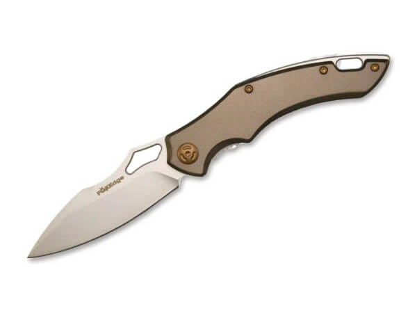 Pocket Knives, Brown, Thumb Hole, Linerlock, Stainless Steel, Aluminum