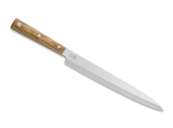 Kitchen Knife, Brown, X50CrMoV15, Olive Wood