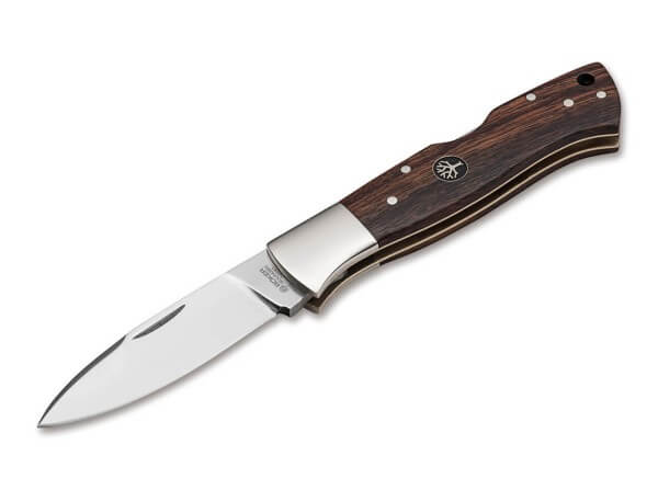 Pocket Knife, Brown, Nail Nick, Backlock, N690, Desert Ironwood