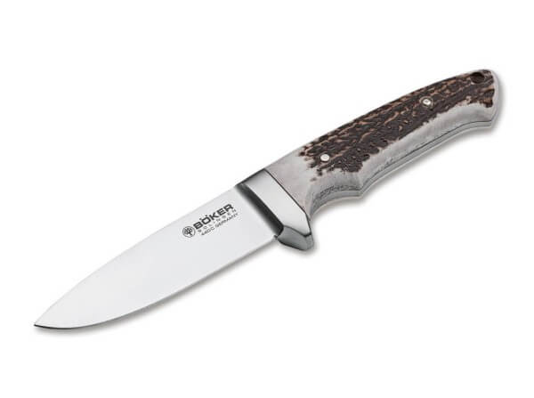 Fixed Blade, Brown, 440C, Stag