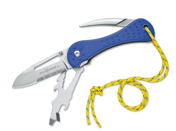Pocket Knife, Blue, Thumb Hole, Linerlock, 420C, FRN