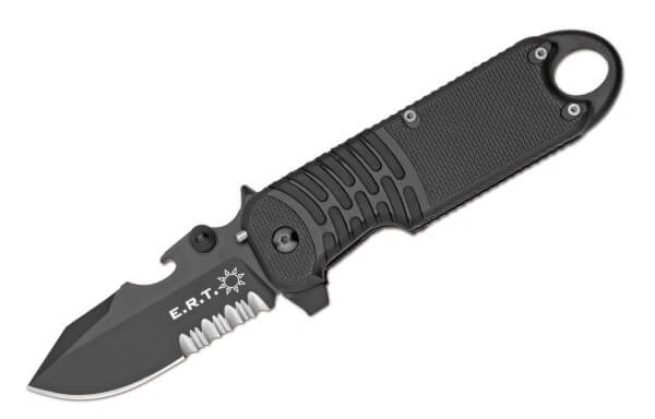 Pocket Knife, Black, Flipper, Linerlock, N690, Synthetic