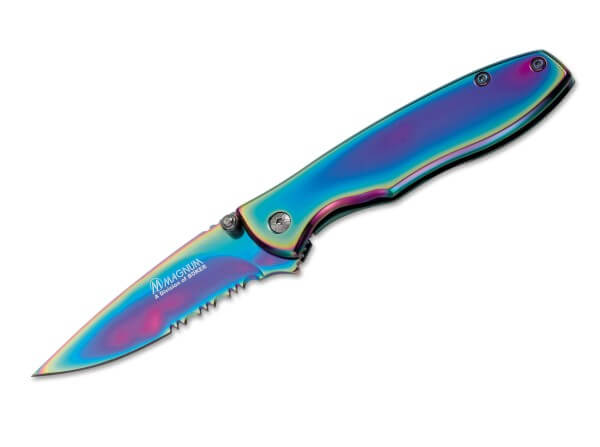 Pocket Knives, Multicolored, Thumb Stud, Framelock, 440A, Stainless Steel