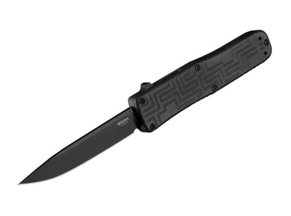 Pocket Knife, Black, Push Button, OTF, 154CM, Aluminum