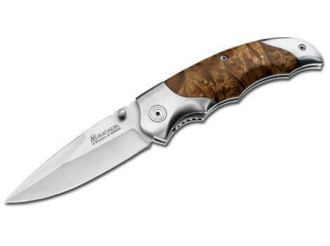 Pocket Knife, Brown, Thumb Stud, Linerlock, 440A, Stainless Steel
