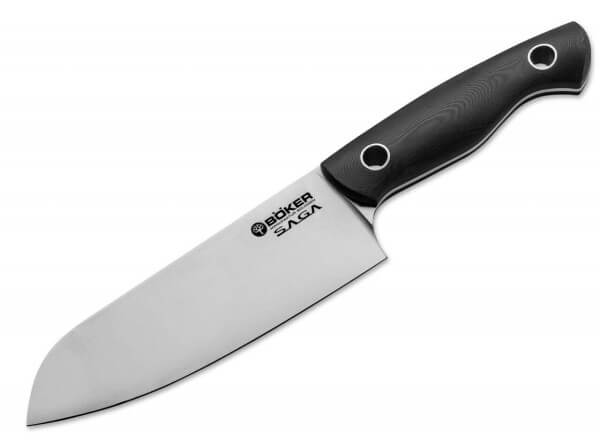 Kitchen Knife, Black, Fixed, 440C, G10