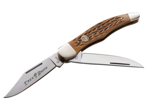 Pocket Knife, Brown, Nail Nick, Slipjoint, High Carbon Stainless Steel