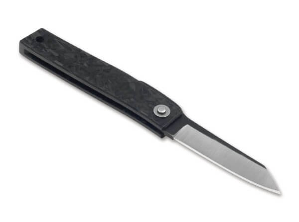 Pocket Knife, Black, Friction, Friction Folder, 7Cr17MoV, Carbon Fibre