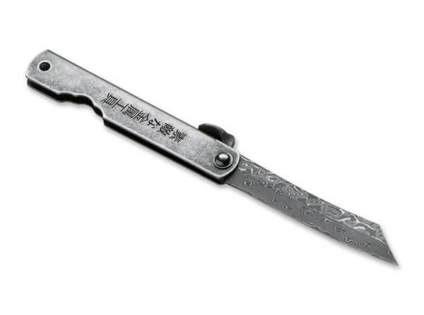 Pocket Knife, Silver, Friction, Friction Folder, Damascus, Stainless Steel
