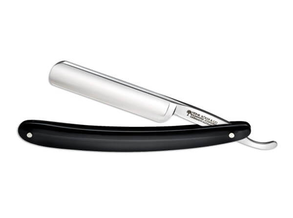 Straight Razor, Black, Carbon Steel, Synthetic