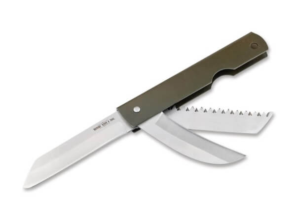Pocket Knife, Green, No, Friction Folder, 440, Stainless Steel