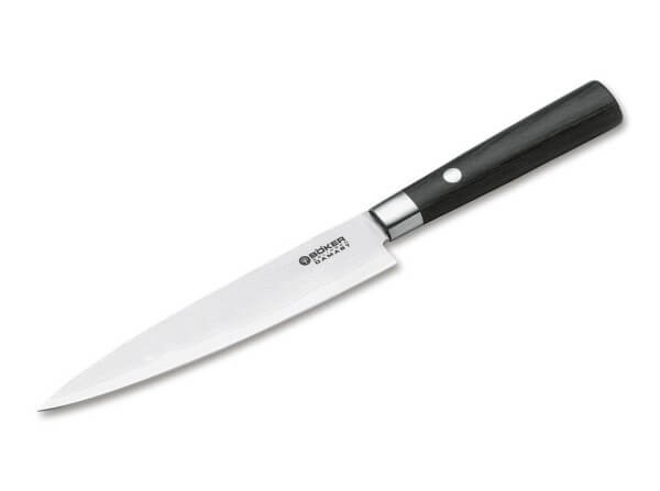Kitchen Knife, Black, Damascus, Pakka Wood