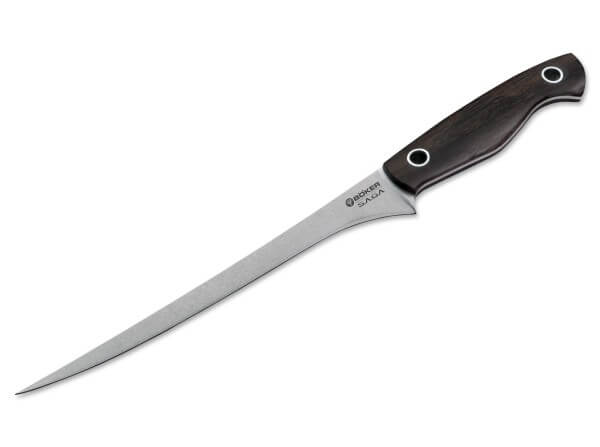 Kitchen Knife, Black, 440C, Grenadill Wood
