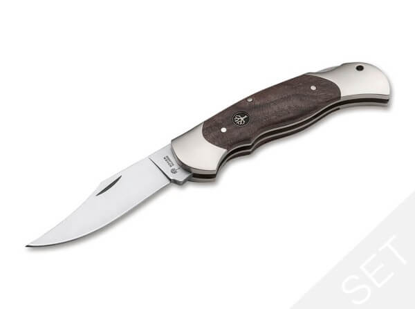 Pocket Knife, Brown, Nail Nick, Backlock, 4034, Walnut Wood
