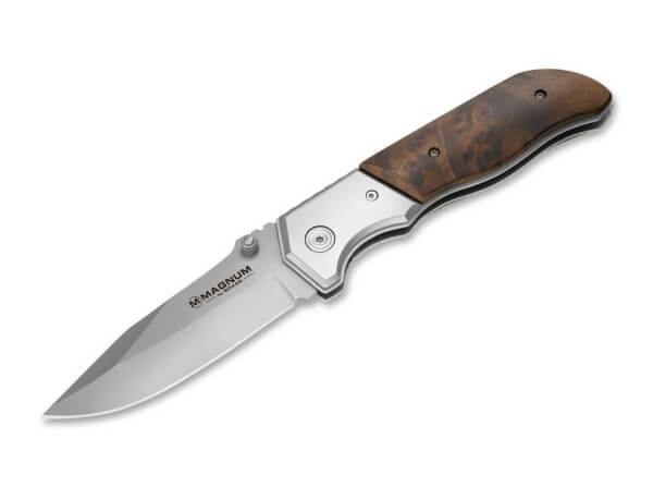 Pocket Knife, Thumb Stud, Linerlock, 7Cr17MoV, Wood