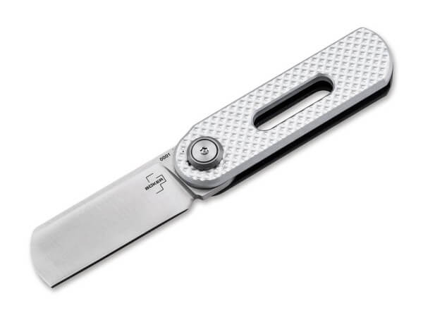 Pocket Knife, Silver, No, Folding Mechanism, D2, Aluminum