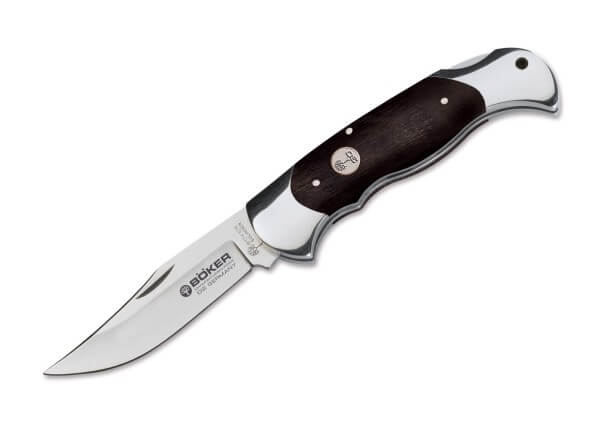 Pocket Knife, Brown, Nail Nick, Backlock, N690, Bog Oak Wood