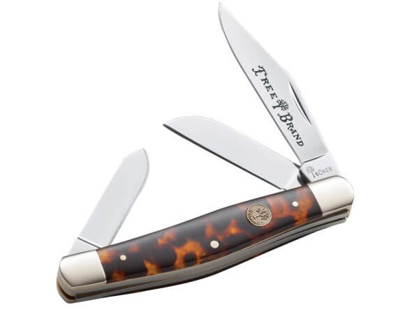 Pocket Knife, Brown, Nail Nick, Slipjoint, High Carbon Stainless Steel, Synthetic