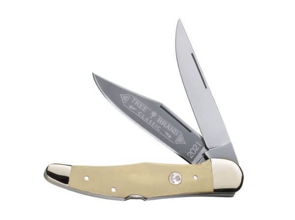 Pocket Knife, White, Nail Nick, Backlock, C75, Bone