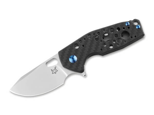 Pocket Knife, Black, Flipper, Framelock, M390, Carbon Fibre